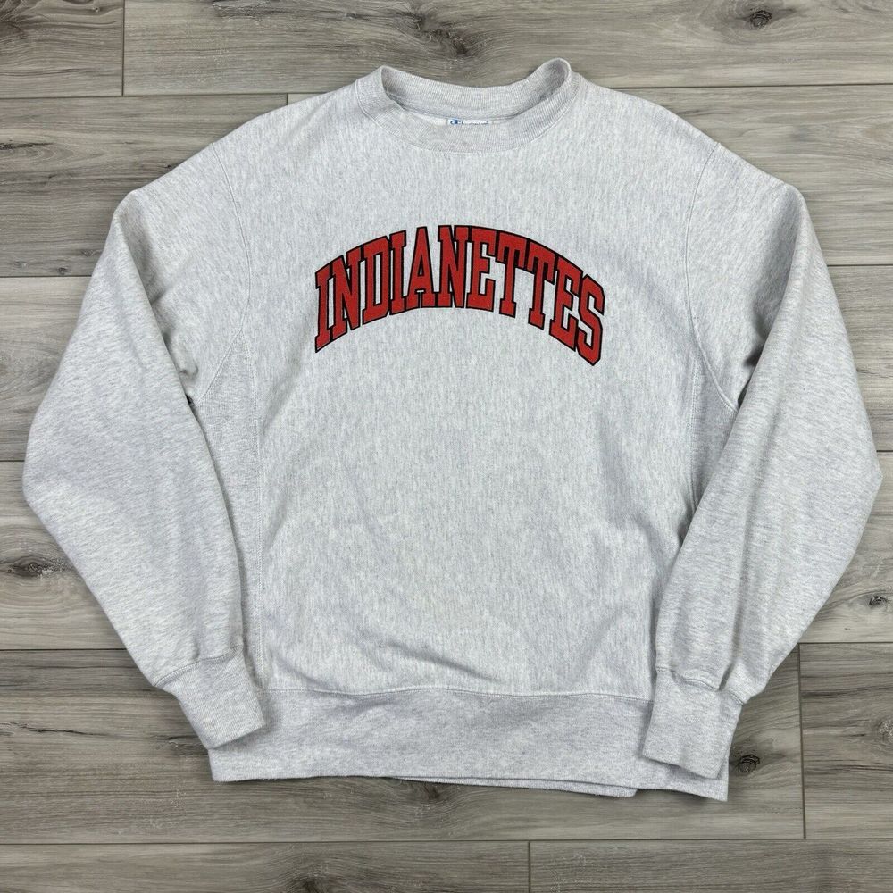Vtg Champion Reverse Weave Sweatshirt Women's Sz M Stephens High Indianettes GA